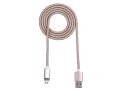 Nuevo Cable De Carga Micro Usb Iluminado De Nailon Android Smart Power Off (oro)