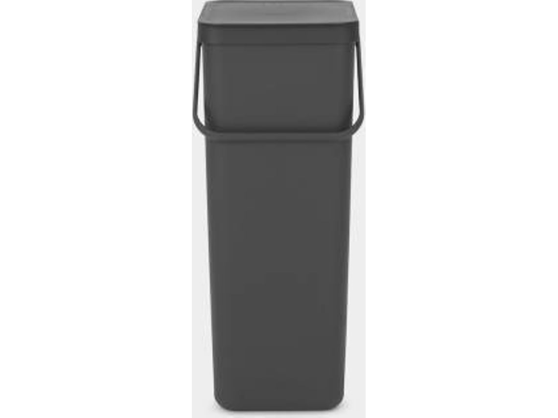 Cubos de Basura BRABANTIA Sort&Go (Gris - 40L - 34.1x26.7x62 cm  - Inox)