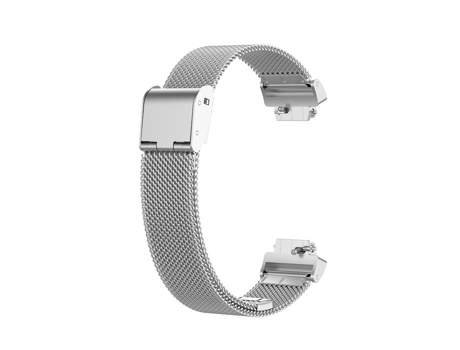Correa de reloj inteligente para Fitbit Inspire 3 hebilla de malla fina de acero inoxidable (plata)