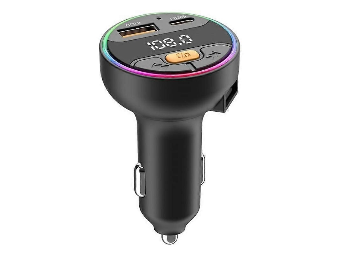 Cargador C9s Qc3.0 Pd de 30 W, transmisor FM, reproductor MP3 multifuncional Bluetooth para coche