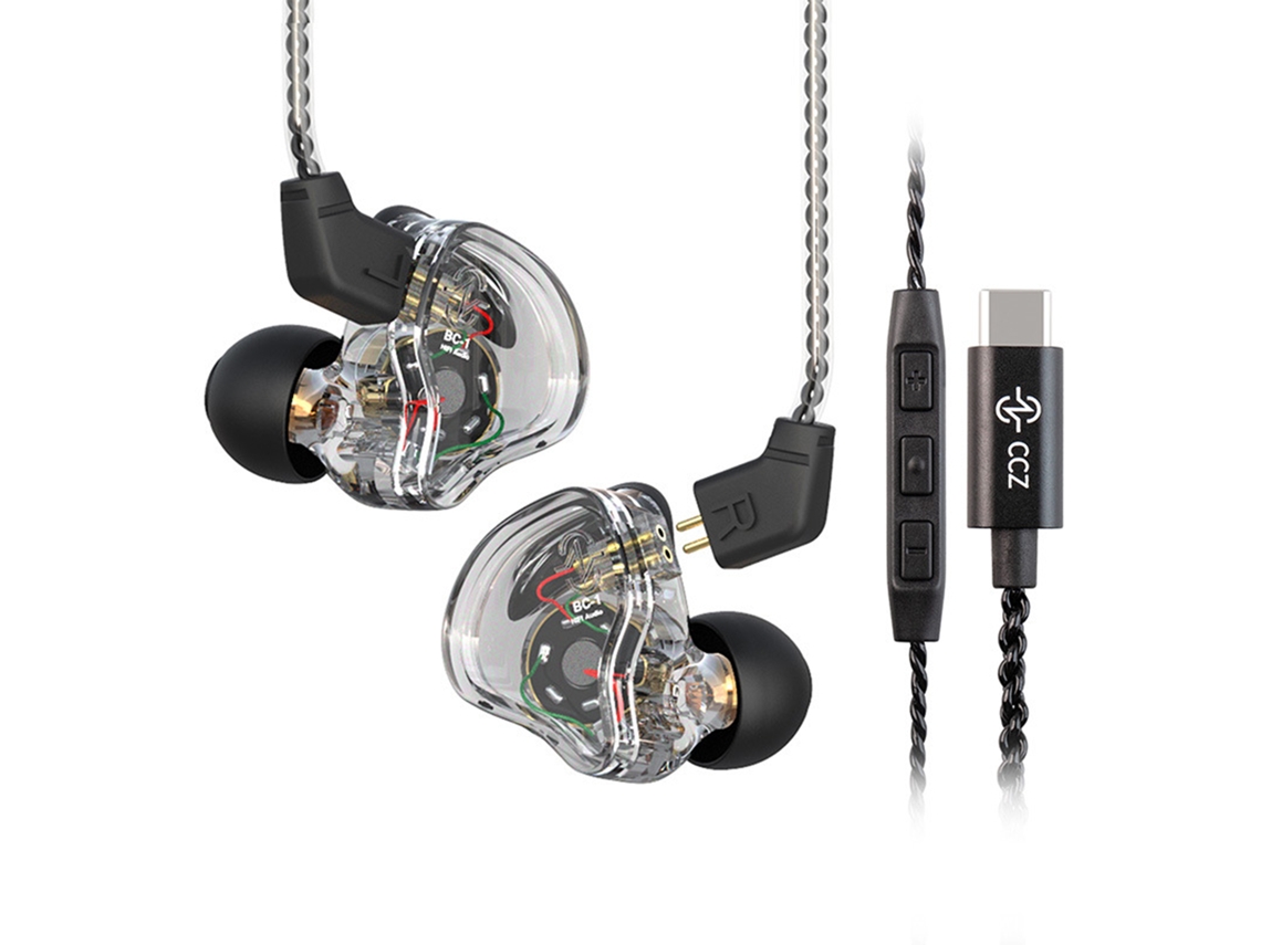 Auriculares Intrauditivos Ccz Melody Con Cancelación De Ruido, Estéreo Hi-fi Y Controladores Dinámicos Con Cable De 10 Mm.
