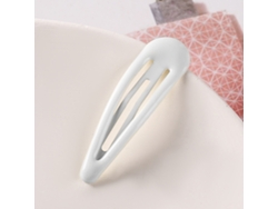 Elegante, Cómoda Y Sencilla Goma Para El Pelo De Color Caramelo Para Mujer, Con Broche Metálico Azul.