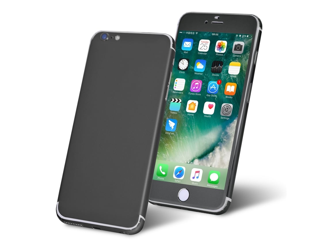 Pegatinas Para Teléfono Con Protección De Borde Y Cobertura Total Del Cuerpo Para Iphone 7 Negro