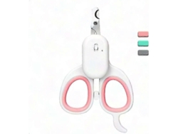 Cortaúñas para gatos con luz LED UV, recortador de uñas profesional para mascotas GOKOCO (rosa)