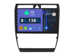 Coche Radio Android Auto Autoradio 8GB RAM 128G ROM CarPlay Navegación GPS Pantalla Táctil RoverOne para Audi A6 C5 1997-2004 S6 2 1999-2004 RS6 1 2002-2006 