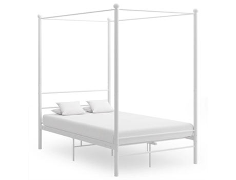 MAISON EXCLUSIVE Estructura de cama con dosel 140X200 cm metal blanco
