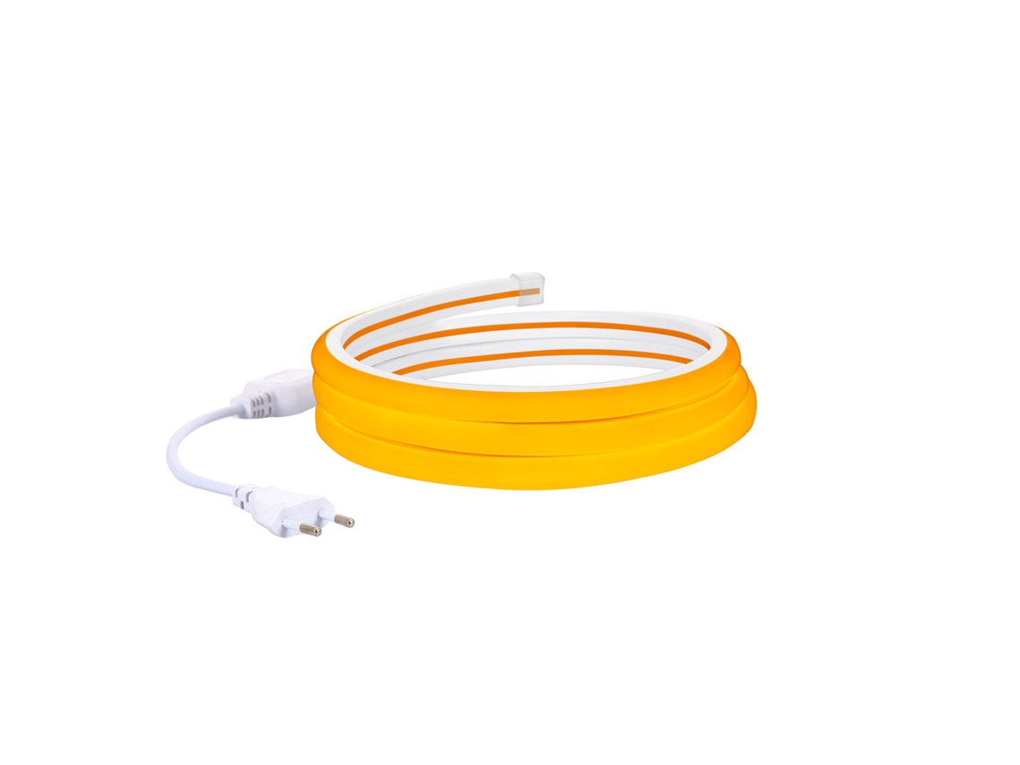 Tira Led Neón Regulable 220v Amarillo Semicircular 180 7.5w/m Corte 100cm Ip67 A Medida 1 M