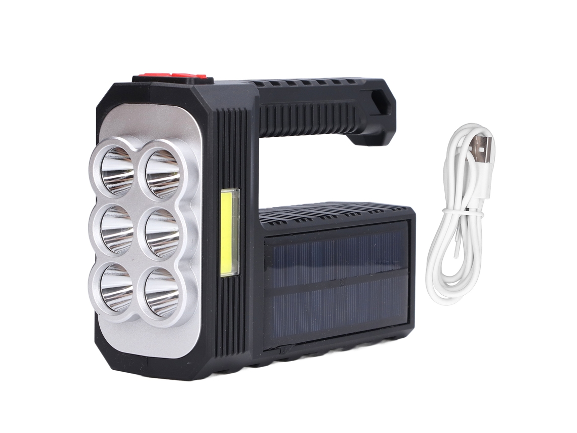 Linterna recargable, LED de alta luminosidad para correr de aventura de noche, 4 modos de iluminación, linterna impermeable para exteriores, carga USB.