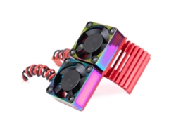 Titanio Radiador Disipador Calor Doble Ventilador Metal Mejorado 36mm 380 540 550 3650 Motor Escobillas/sin Escobillas Rc