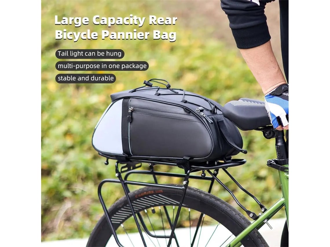 Cinza Xanes Bolsa Alforje 4l Multiuso Resistente Desgaste Bagageiro Traseiro Refletivos Ciclismo Noturno Mountain Bike