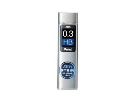 Minas Pentel Ain Stein 0.3 Hb Estojo Com 15 Minas