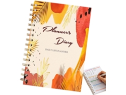 Agenda, cuaderno de estudio, planificador de tiempo con espiral, diario de viaje académico, colorido
