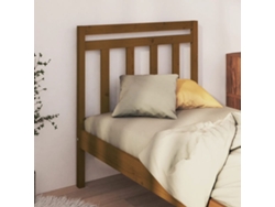 Cabecero De Cama Madera Maciza Pino Marrón Miel 95x4x100 Cm