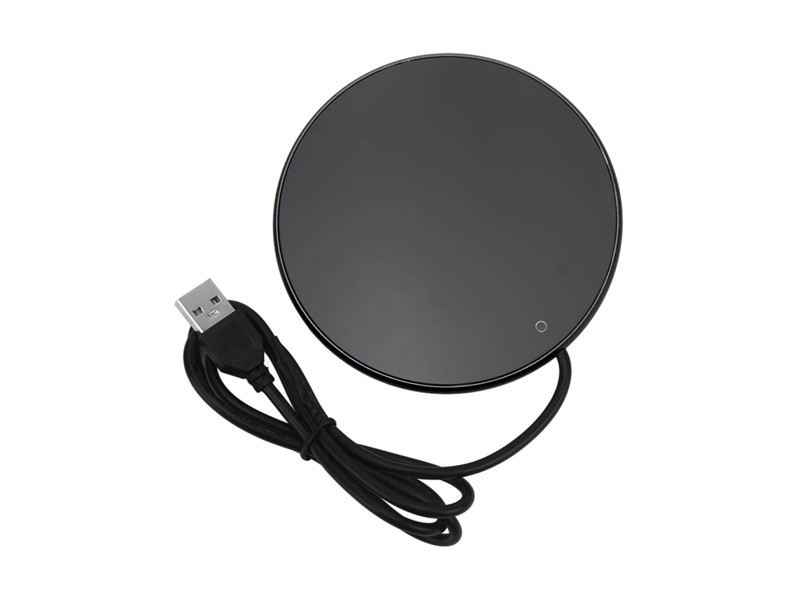 Calentador De Tazas De Café Usb 55°c 3 Niveles Para Hogar Oficina Viajes Negro