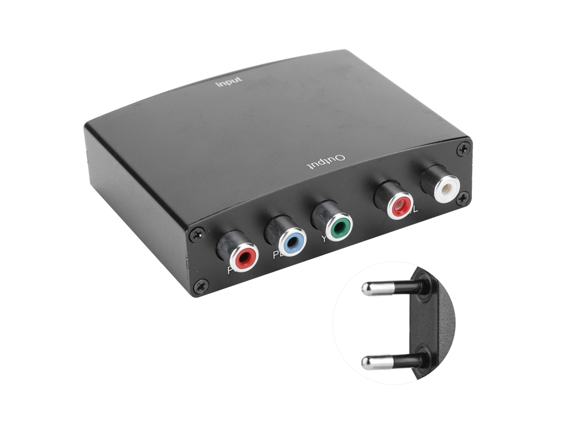 Conversor Hdmi Para Ypbpr 5rca Rgb Componente Com Áudio R/l Suporta 1080p Hdcp1.2