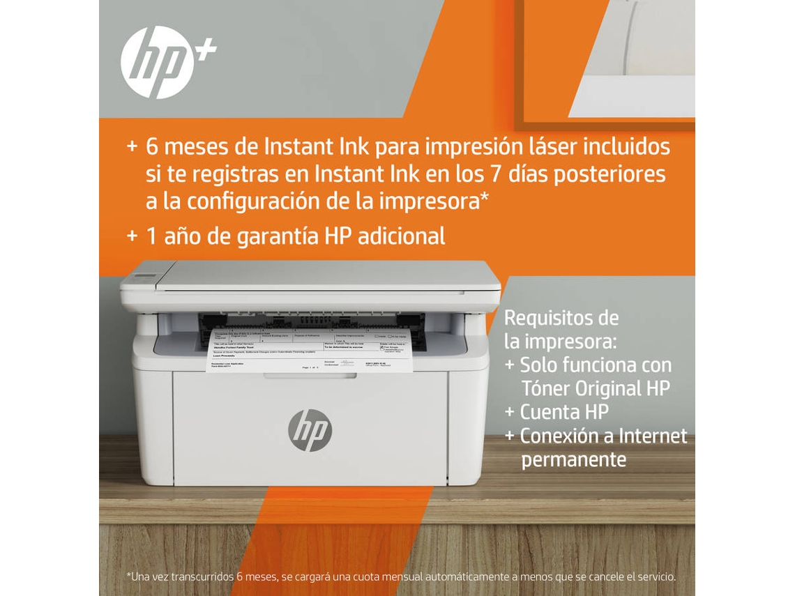 Impresora Multifunciones HP LaserJet M140WE (Multifunción - Laser Mono - Wi-Fi - Instant Ink)
