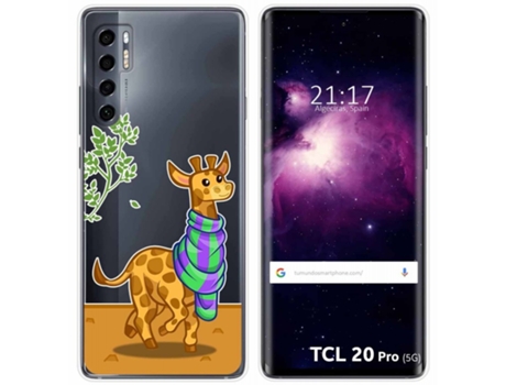 Carcasa TCL 20 Pro 5G TUMUNDOSMARTPHONE Dibujos Transparente Multicolor