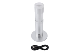 2026-lámpara De Mesa Vaso Recargable Inalámbrica Regulable Con Toque Led Para Dormitorio Sala De Estar Plata