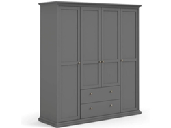 Armario DMORA Gris (Laminado Lacado - 181.4x200.6x60.5 cm)