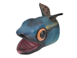 Fantoche De Mão De Peixe Vinil Macio Lifelike Flexível Interativo Brinquedo Animal Marinho 3+ Anos