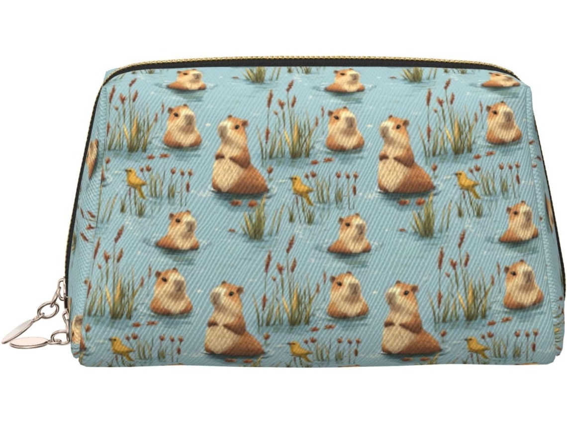 Neceser De Viaje Cuero Organizador Para Mujer Diseño Estampado Vacaciones