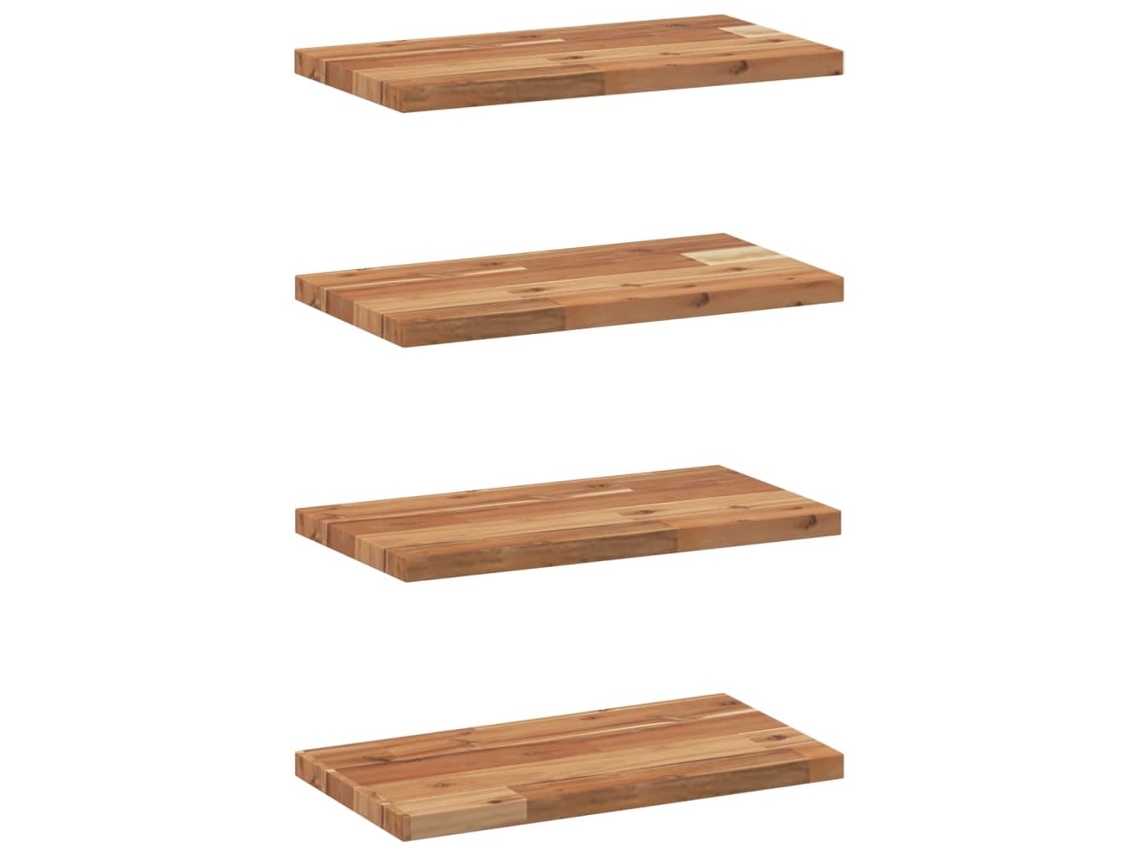 Conjunto 4 Estante Flotante VIDAXL Marrón Madera de acacia