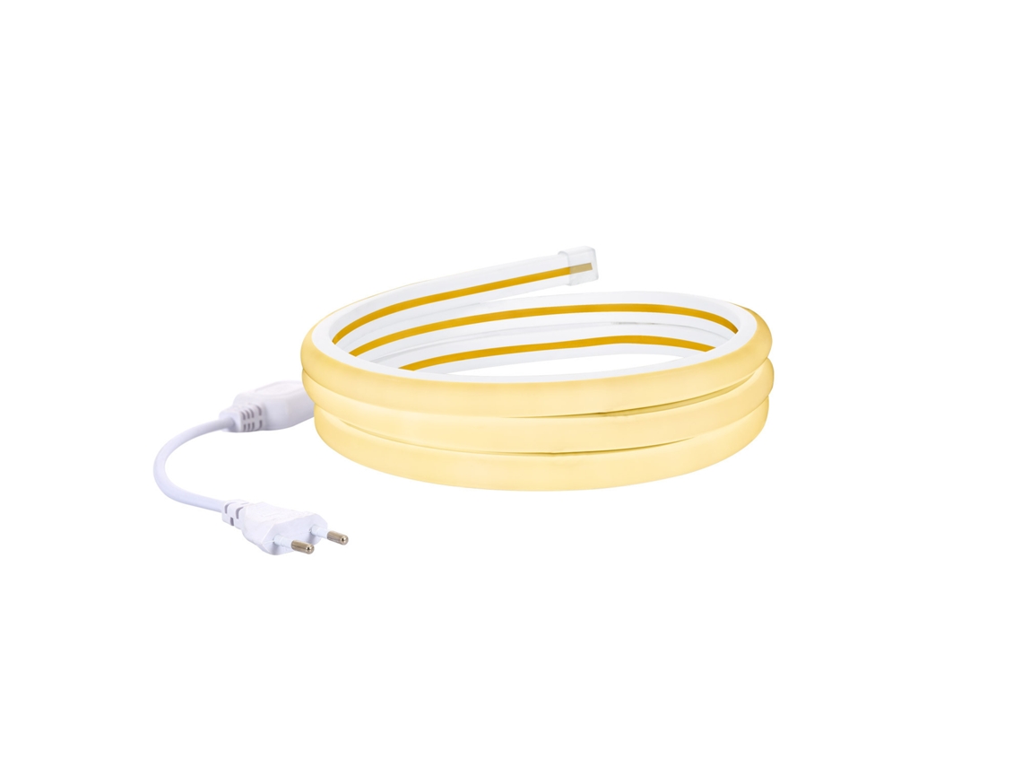 Tira Led Neón Regulable 220v Bobina 50m Blanco Cálido Semicircular 180 7.5w/m Corte 100cm Ip67 3000k Branco Quente