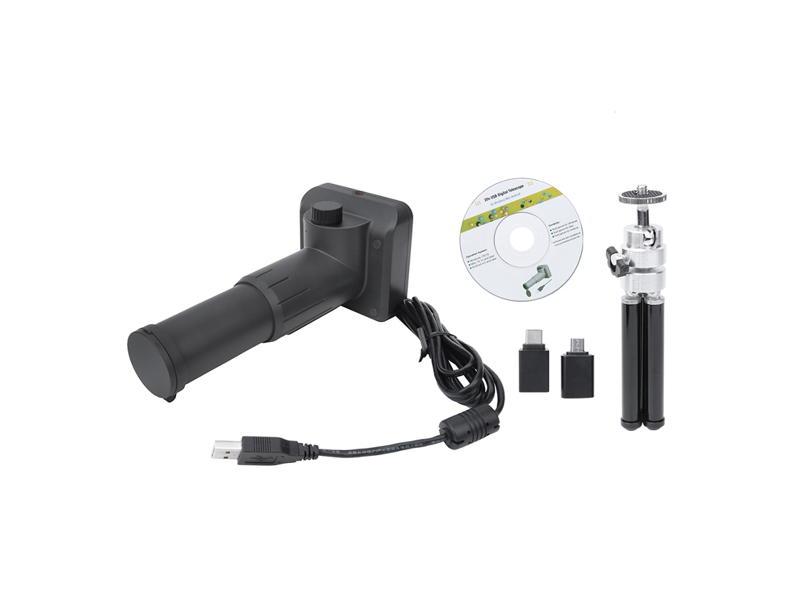 Monocular digital HD 1080P 20x con grabación de vídeo y fotos, USB, con trípode pequeño