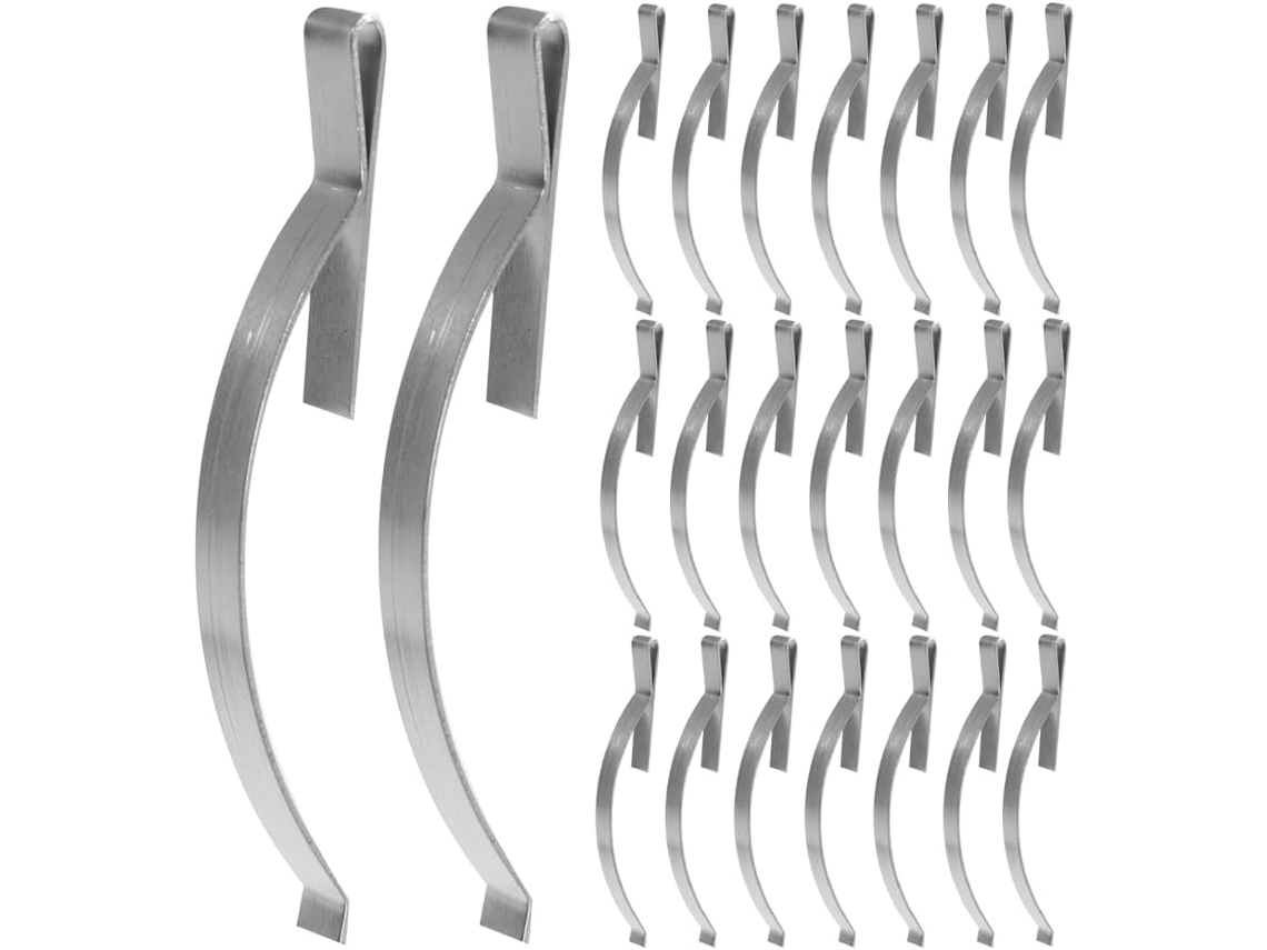 100 Piezas De Mosquitera De Acero Inoxidable Y Clips De Resorte Para Esquinas.