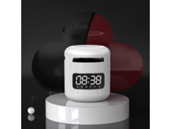 Altavoz Bluetooth Yunzii con reloj y subwoofer inalámbrico tipo C con 3 alarmas y sonido ambiental.