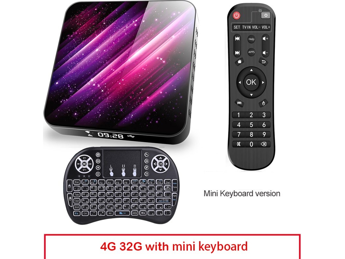 Box Smart Tv Tp03 H616 Android 10 4 + 32g D Video 2.4g 5ghz Wifi Bluetooth 4 + 32G_Au plug + Teclado I8
