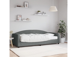 Sofá Cama Con Colchón Tela Gris Oscuro 90x200 Cm