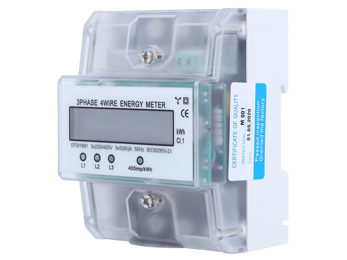 Yncm2026-contador De Energía 3 Fases 4 Hilos Din Rail Dts1891 Alta Precisión 4p 50hz