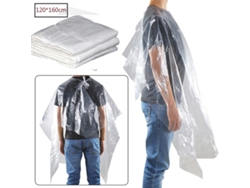 MEOIRUERY Capa Descartable para Peluquería, 50uds Capas Descartables Impermeables para Salón de Belleza, Capa Transparente para Corte de Pelo