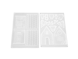 2 Moldes De Resina De Silicona Flexibles Y Reutilizables Para Decoración Navideña De Mesas Y Paredes.