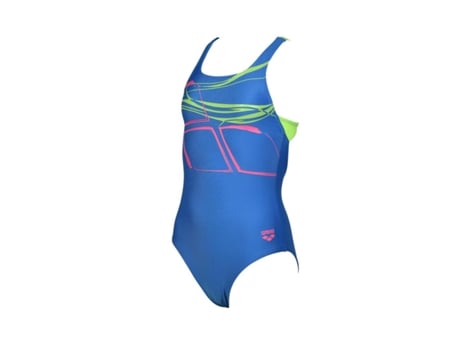 Bañador de Niña para Natación ARENA Pieza Logo Azul (14/15 Años)