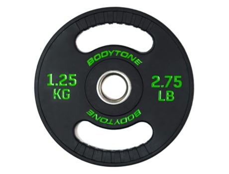 Disco de Musculación BODYTONE de Borracha de com Pega 1,25 kg