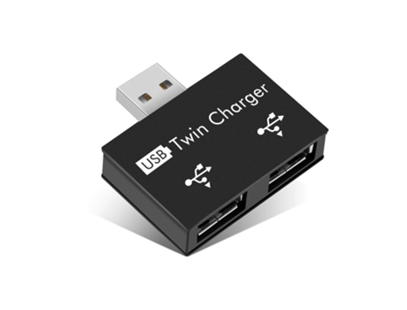 USB 2.0 de 2 puertos, concentrador USB portátil de 2 puertos, adaptador macho a doble USB hembra para organizadores portátiles organizadores de ofi...