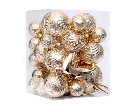 Adorno de Árbol de Navidad TUSERXLN Juego Adornos Renos Plástico Dorado