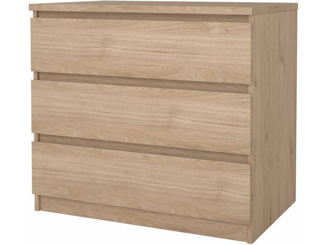 Cómoda Naia 3 Cajones Jackson Hickory (77 x 50 x 70,1 cm)