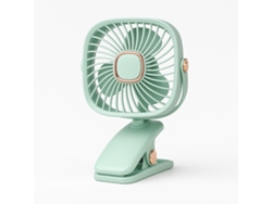 Ventoinha Com Mola Para Secretária, 3 Velocidades, Bateria Recarregável, Usb, Cabo Incluído Skyhe Zb113 Verde