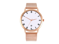 Reloj De Cuarzo Analógico Clásico De Lujo Zhoulianfa Con Correa De Malla (oro Rosa)