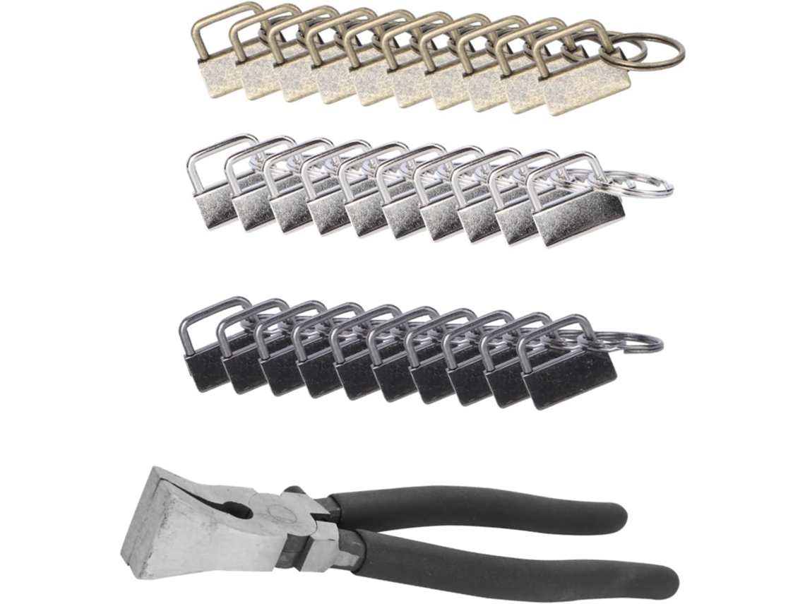 Kit De Chaveiros Nuobesty Com 30 Peças De Metal E Cordão De Tecido.
