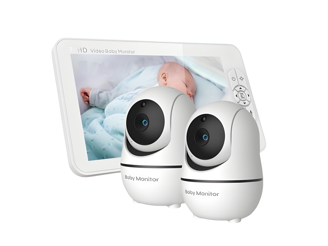 Baby Intercom Szsmart Sm70ptz Video 7-2 Cámaras-blanco