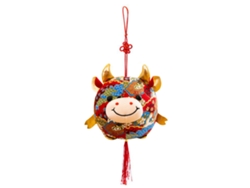 Ats-muñeco De Peluche Vaca 10cm, Mascota Del Año Del Buey, Colgante De Trapo, Regalo De Año Nuevo Azul