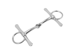 Bocado De Embocadura De Caballo De Acero Inoxidable Con Carrilleras Completas Y Rodillo De 125 Mm Para Control Y Prevención De La Mordida.