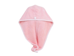 Gorro de microfibra para secar el cabello para mujer, de secado rápido, ideal para cabello rizado y ondulado. Color rosa claro. Rosewell