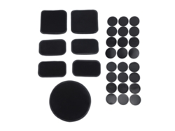 2026-kit De Almohadillas Para Casco 7pcs Eva Espuma Alta Protectora Con 24pcs Velcro Para Moto Bicicleta Ciclismo Negro