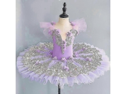 Leotardo De Bailarina De El Lago De Los Cisnes Con Falda Y Tutú Para Niñas - Vestido De Princesa