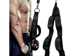 2026-cuerda Para Tríceps Con 2 Mango, Anexo De Cable Compatible Con Push Downs, Crunches Y Facepulls Para Gimnasio Profesional